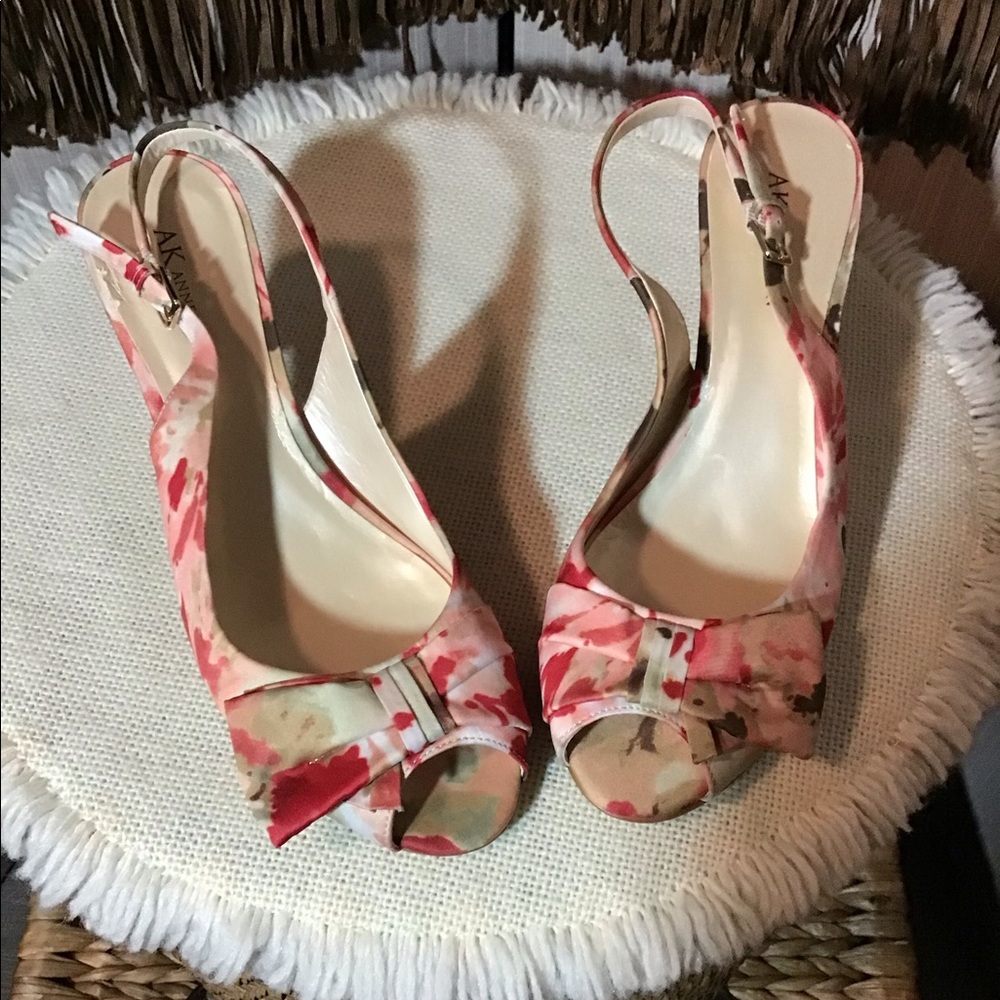 Anne Klein floral slingback pump 11